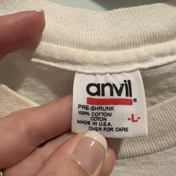 Vtg Chincoteague Island T Shirt Women Large White Single Stitch Ponies Dolphins - Picture 2 of 12